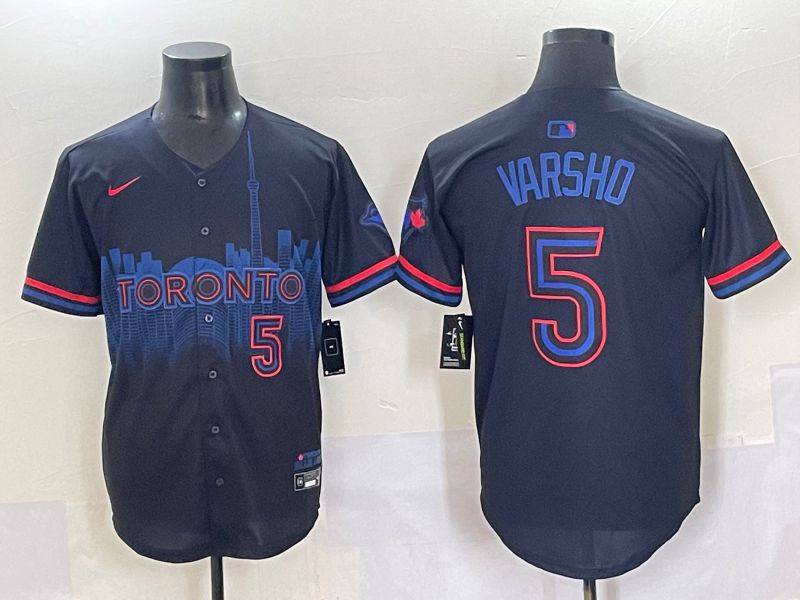 Men 2025 Toronto Blue Jays #5 Varsho Black Joint Name Nike MLB Jersey style 12->toronto blue jays->MLB Jersey